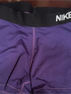 Nike Purple Compression Training Shorts with Black Waistband